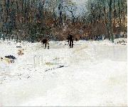 J. Alden Weir The Ice Cutters oil painting artist